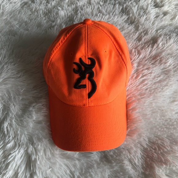 BROWNING • Safety Blaze Orange Cap with Embroidered Buckmark Logo for Hunting - Picture 11 of 11